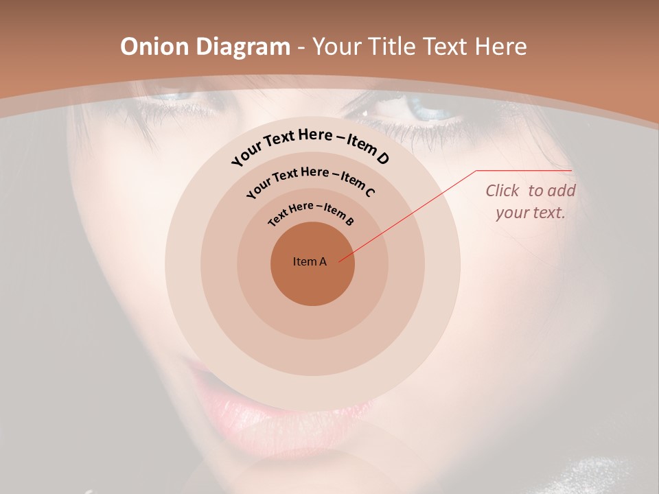 Blue Eyes Portrait Hair PowerPoint Template