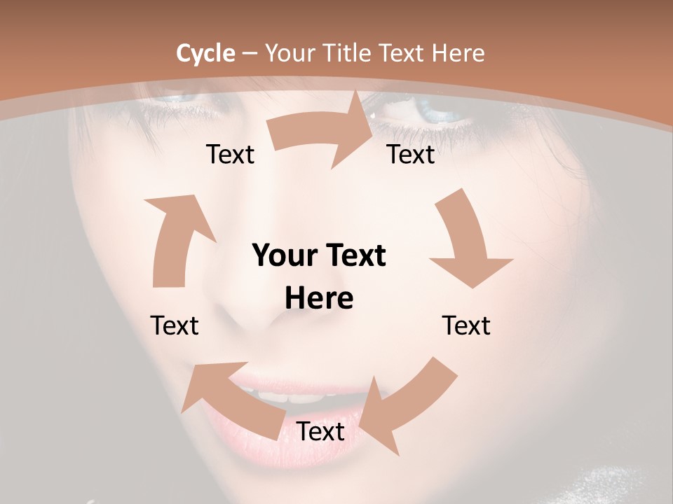 Blue Eyes Portrait Hair PowerPoint Template