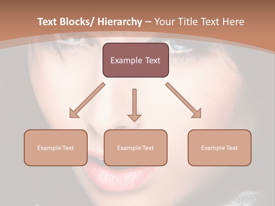 Blue Eyes Portrait Hair PowerPoint Template