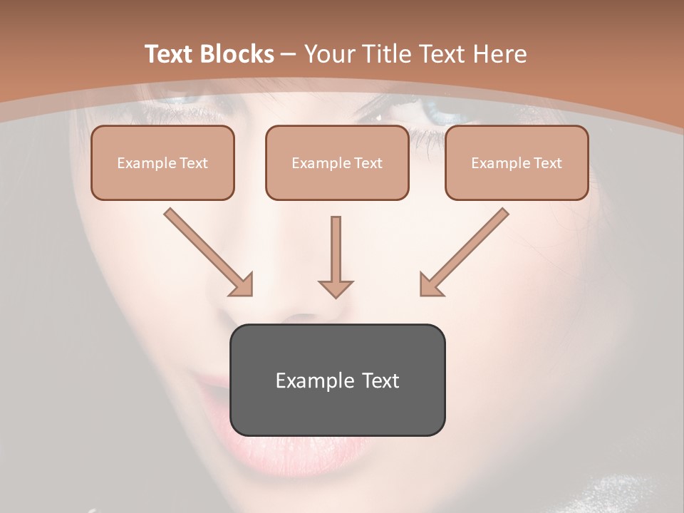 Blue Eyes Portrait Hair PowerPoint Template
