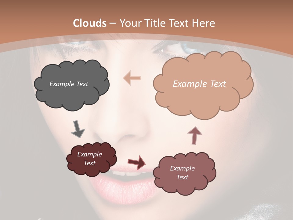 Blue Eyes Portrait Hair PowerPoint Template