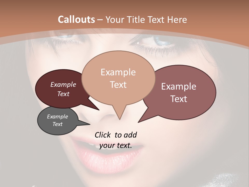 Blue Eyes Portrait Hair PowerPoint Template