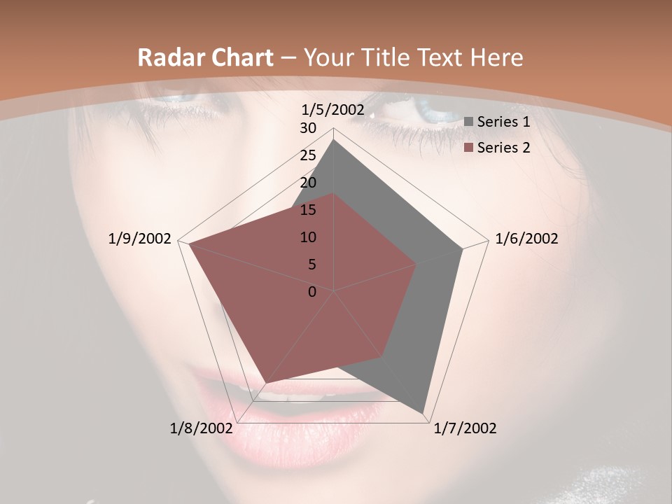 Blue Eyes Portrait Hair PowerPoint Template