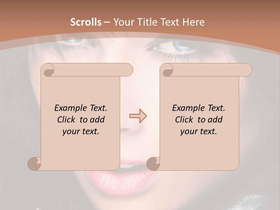 Blue Eyes Portrait Hair PowerPoint Template
