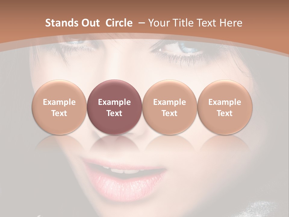 Blue Eyes Portrait Hair PowerPoint Template