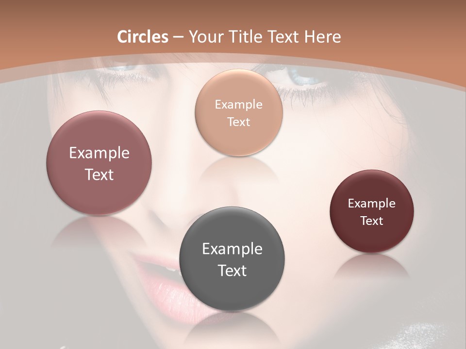 Blue Eyes Portrait Hair PowerPoint Template