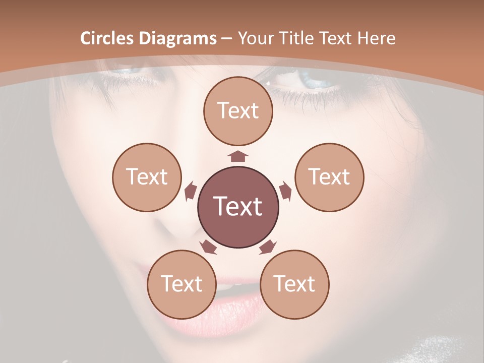 Blue Eyes Portrait Hair PowerPoint Template