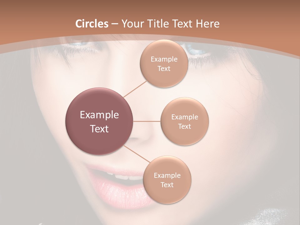 Blue Eyes Portrait Hair PowerPoint Template