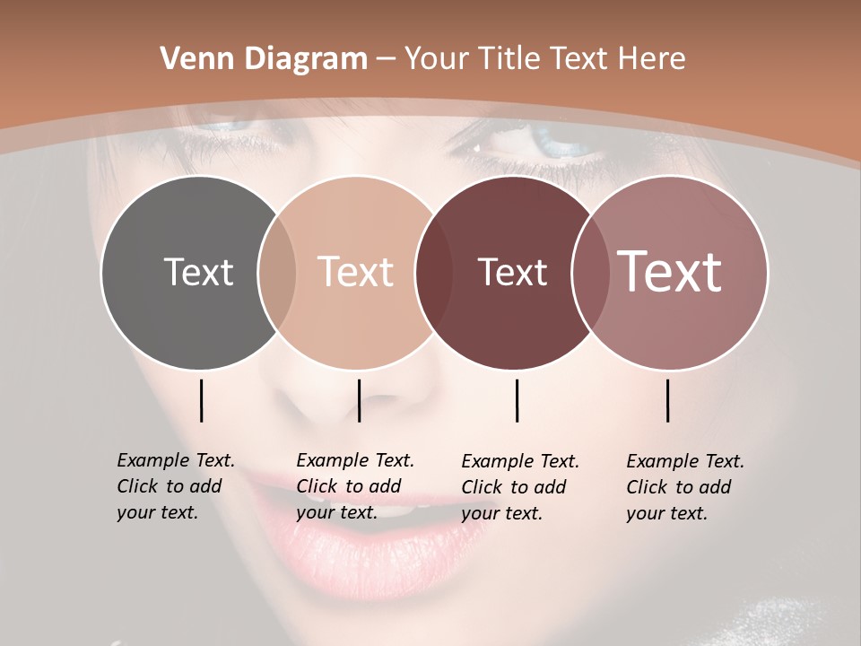 Blue Eyes Portrait Hair PowerPoint Template