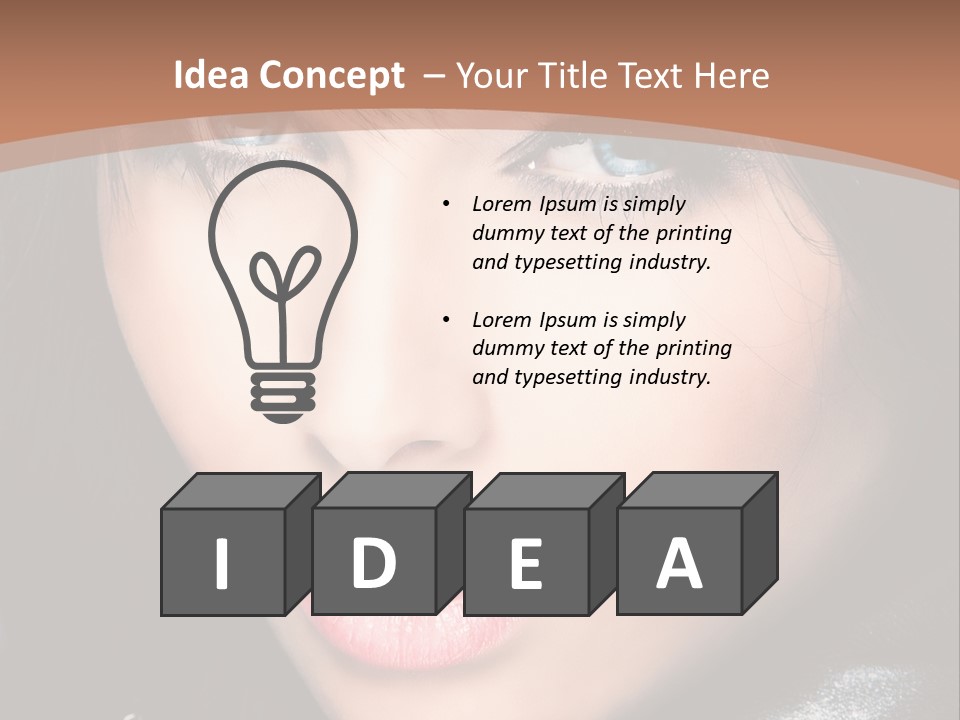 Blue Eyes Portrait Hair PowerPoint Template