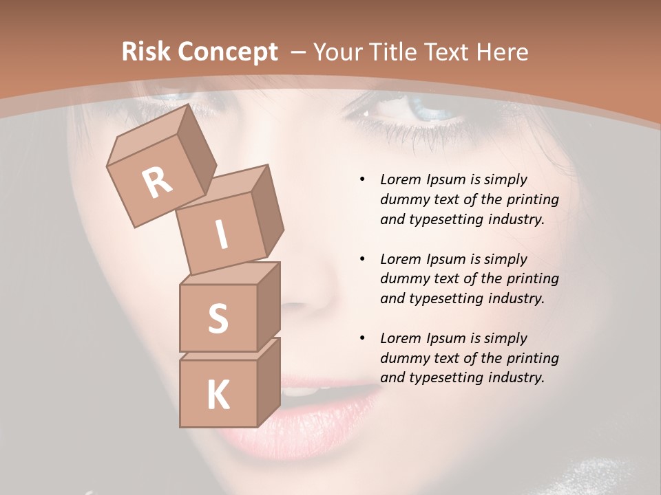 Blue Eyes Portrait Hair PowerPoint Template