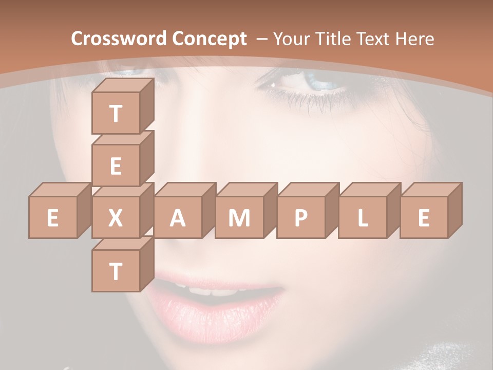 Blue Eyes Portrait Hair PowerPoint Template