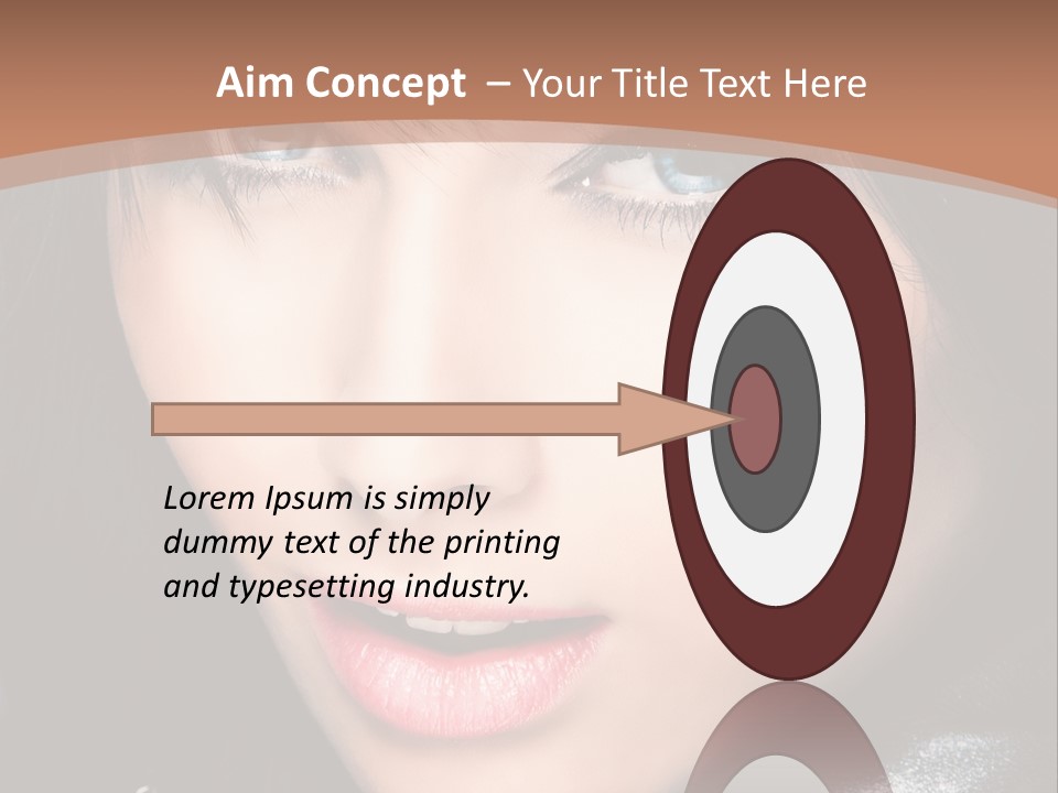 Blue Eyes Portrait Hair PowerPoint Template