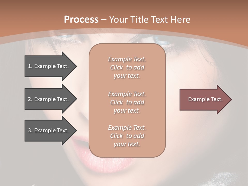 Blue Eyes Portrait Hair PowerPoint Template