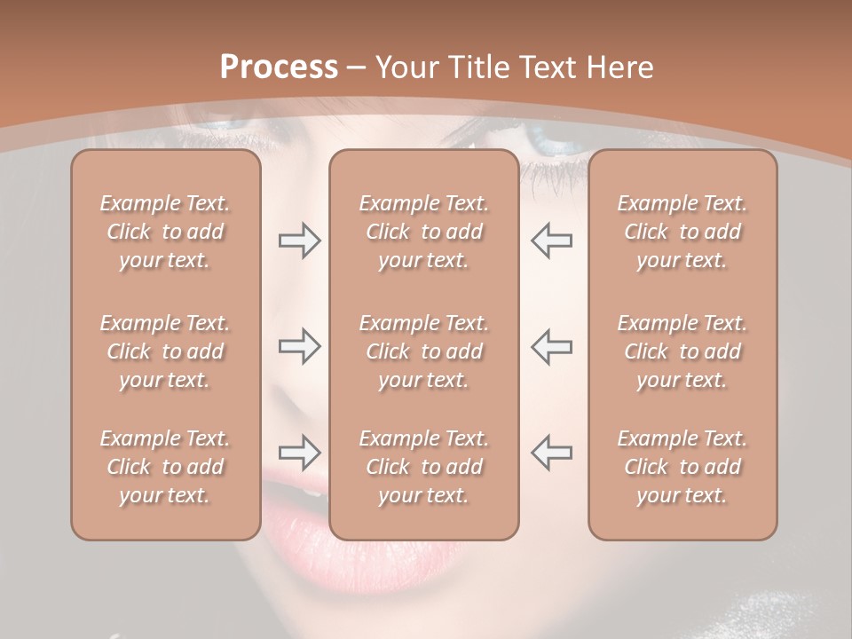 Blue Eyes Portrait Hair PowerPoint Template
