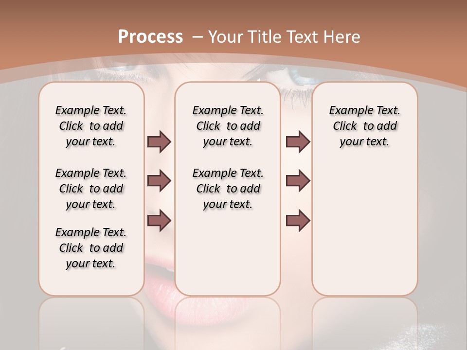 Blue Eyes Portrait Hair PowerPoint Template