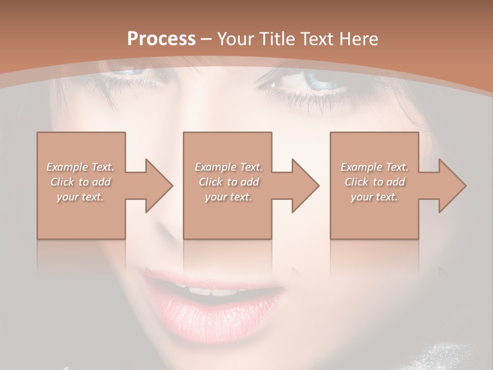 Blue Eyes Portrait Hair PowerPoint Template