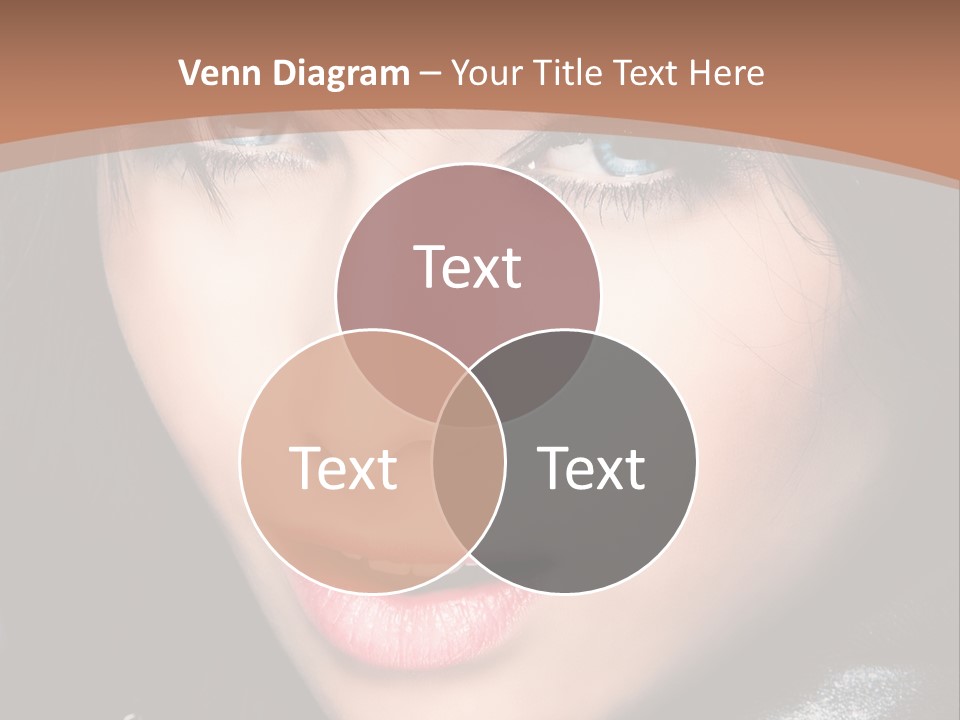 Blue Eyes Portrait Hair PowerPoint Template