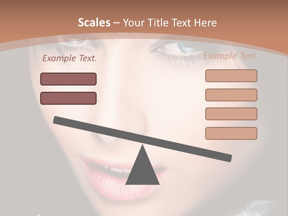 Blue Eyes Portrait Hair PowerPoint Template