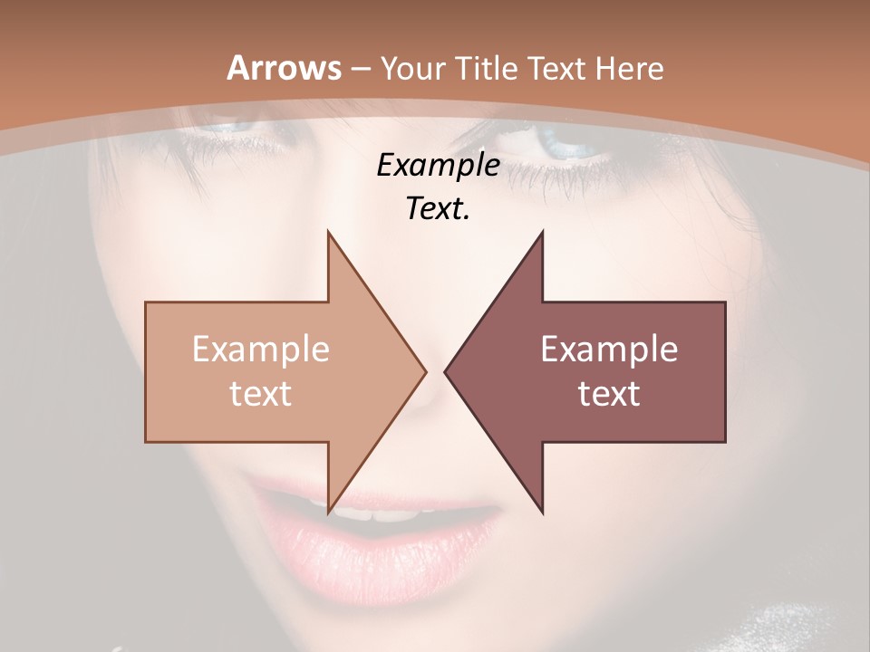 Blue Eyes Portrait Hair PowerPoint Template