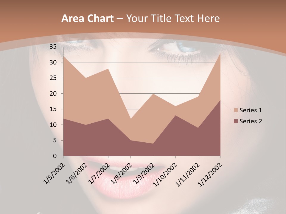 Blue Eyes Portrait Hair PowerPoint Template