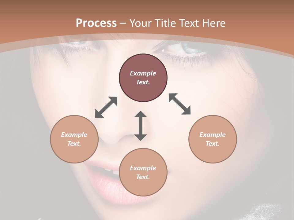 Blue Eyes Portrait Hair PowerPoint Template