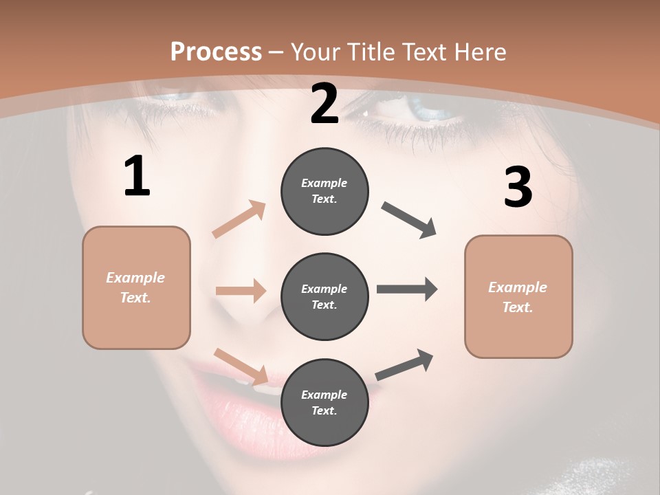 Blue Eyes Portrait Hair PowerPoint Template