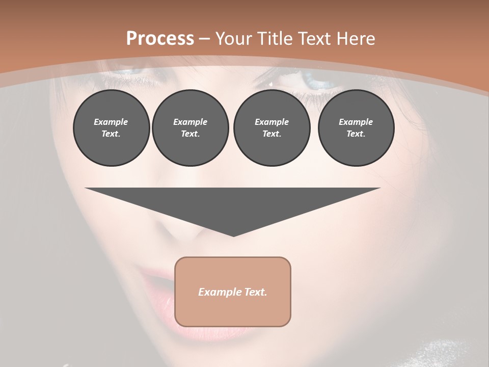 Blue Eyes Portrait Hair PowerPoint Template