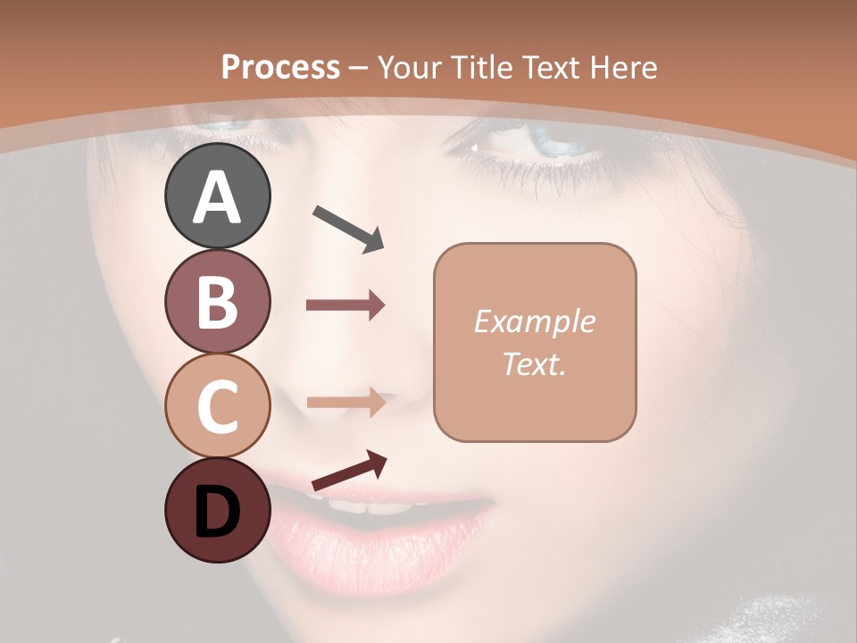 Blue Eyes Portrait Hair PowerPoint Template