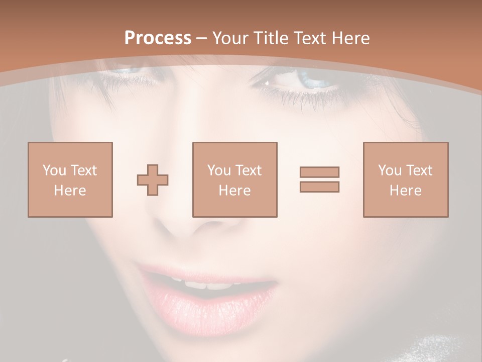 Blue Eyes Portrait Hair PowerPoint Template