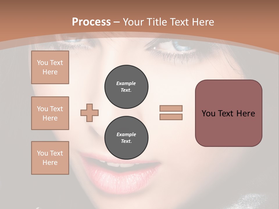 Blue Eyes Portrait Hair PowerPoint Template