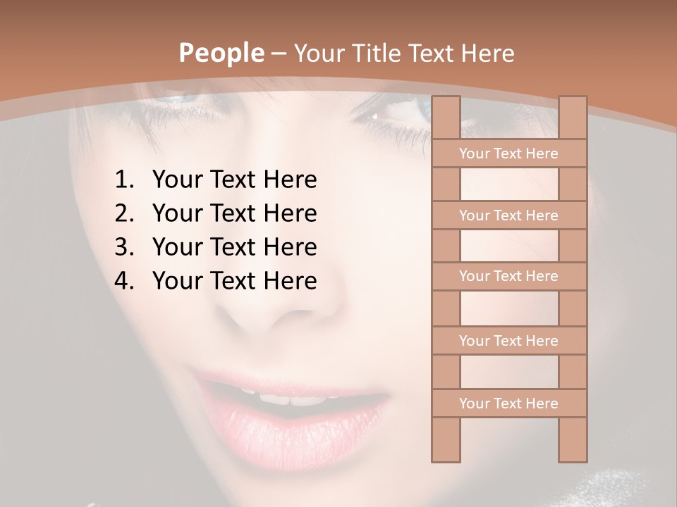 Blue Eyes Portrait Hair PowerPoint Template