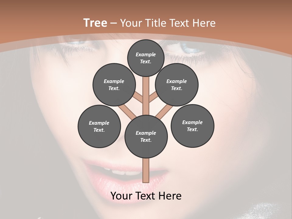 Blue Eyes Portrait Hair PowerPoint Template