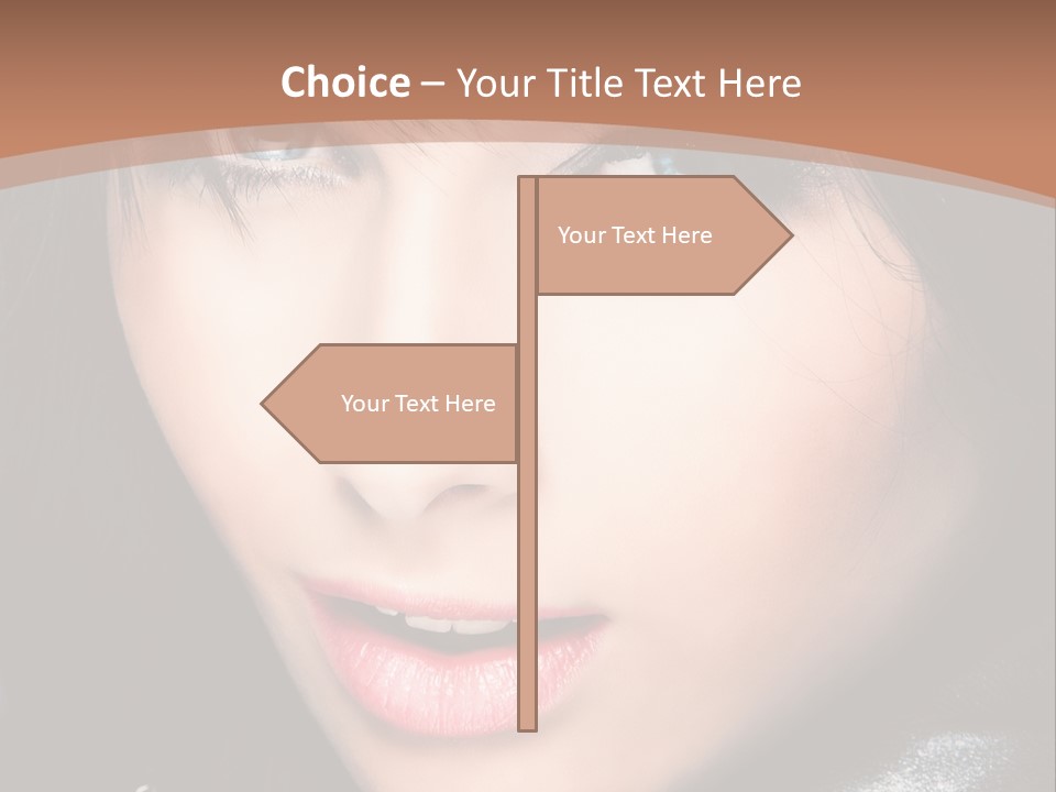 Blue Eyes Portrait Hair PowerPoint Template