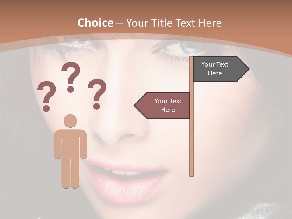 Blue Eyes Portrait Hair PowerPoint Template