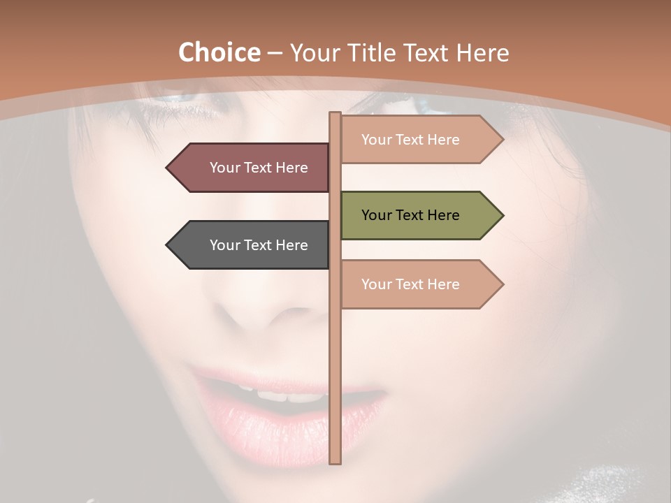 Blue Eyes Portrait Hair PowerPoint Template