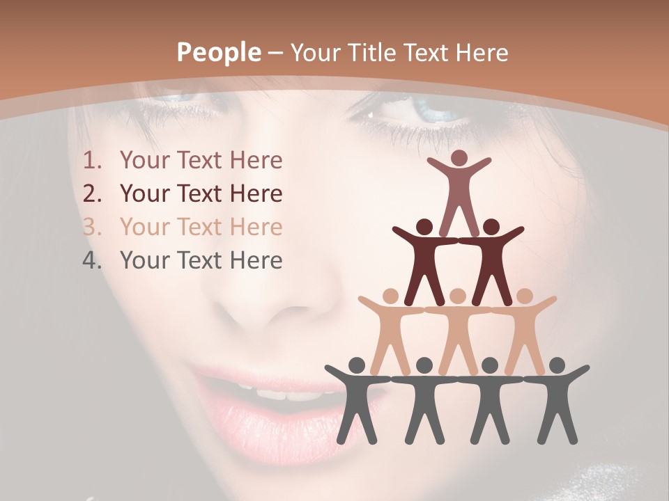 Blue Eyes Portrait Hair PowerPoint Template