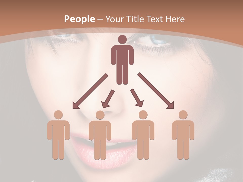 Blue Eyes Portrait Hair PowerPoint Template