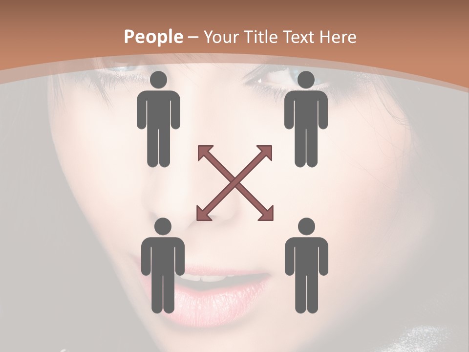 Blue Eyes Portrait Hair PowerPoint Template