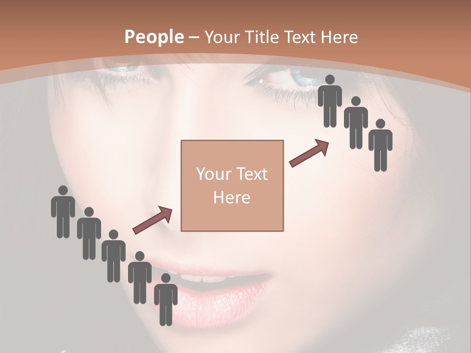 Blue Eyes Portrait Hair PowerPoint Template