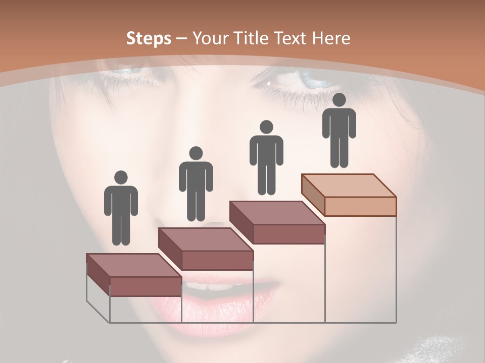 Blue Eyes Portrait Hair PowerPoint Template