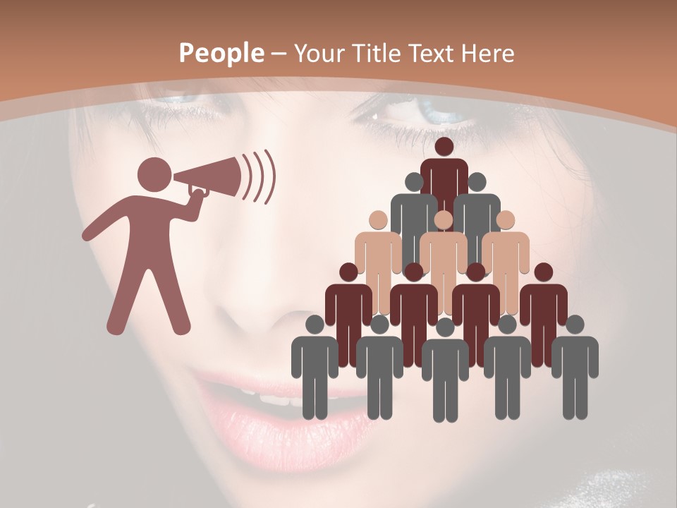 Blue Eyes Portrait Hair PowerPoint Template