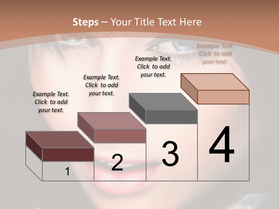 Blue Eyes Portrait Hair PowerPoint Template