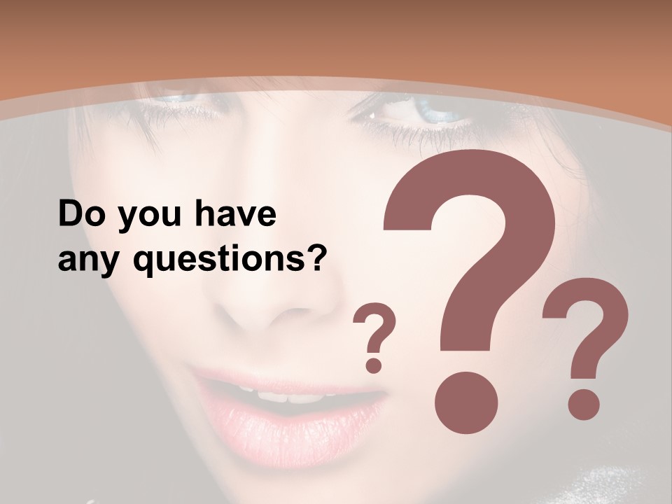 Blue Eyes Portrait Hair PowerPoint Template