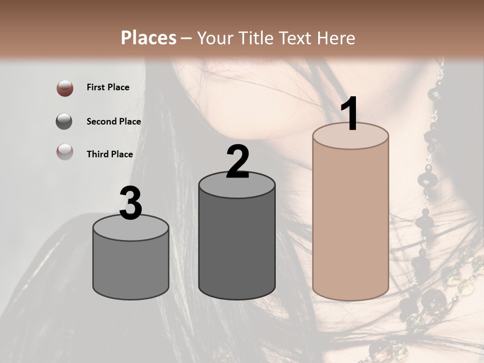 Visage Lips Blue Eyes PowerPoint Template