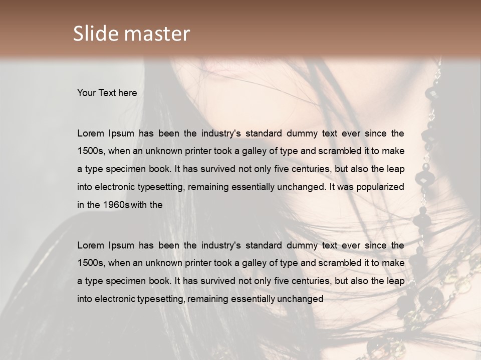 Visage Lips Blue Eyes PowerPoint Template