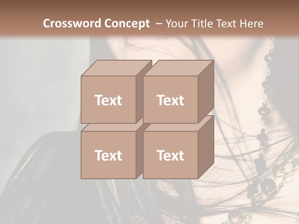 Visage Lips Blue Eyes PowerPoint Template