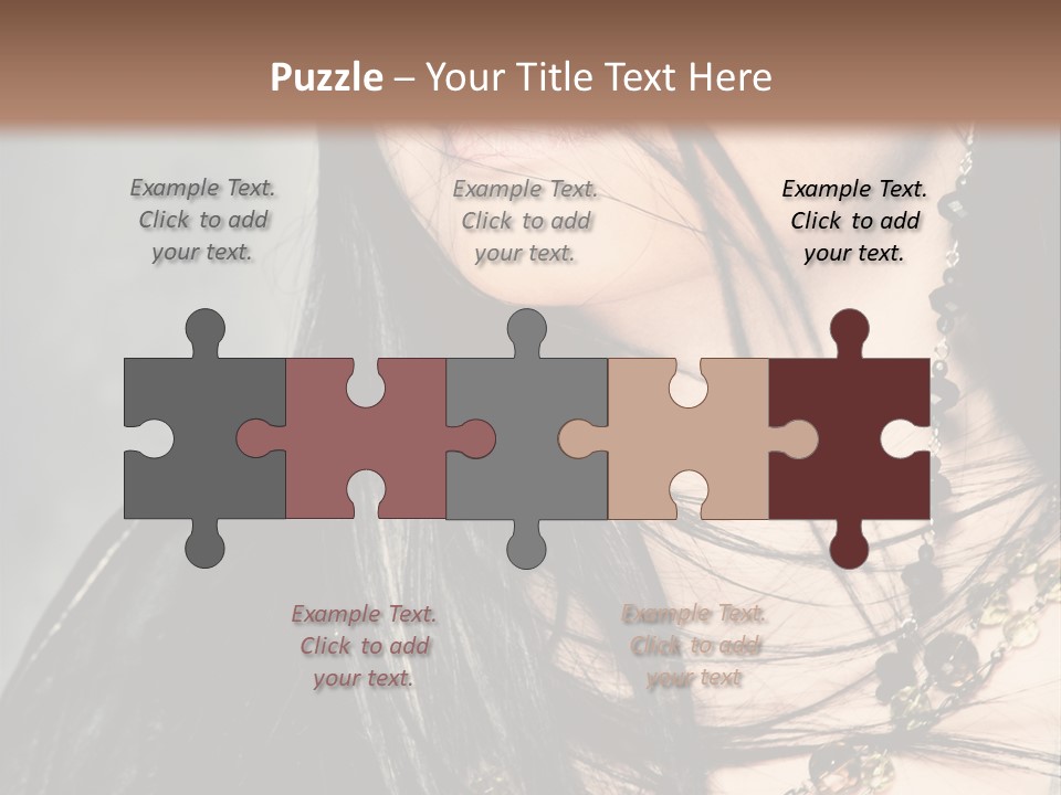 Visage Lips Blue Eyes PowerPoint Template