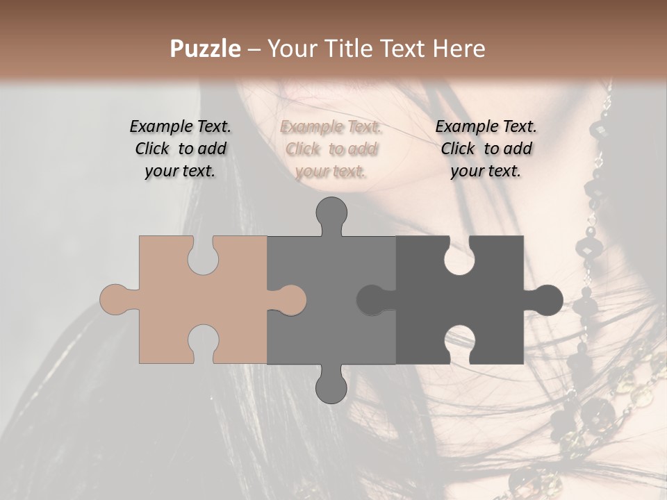 Visage Lips Blue Eyes PowerPoint Template