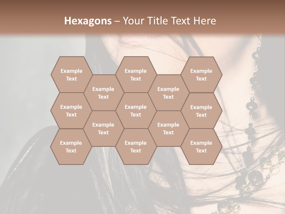 Visage Lips Blue Eyes PowerPoint Template